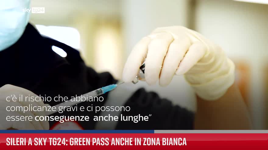 Sileri a Sky TG24: Green pass anche in zona bianca