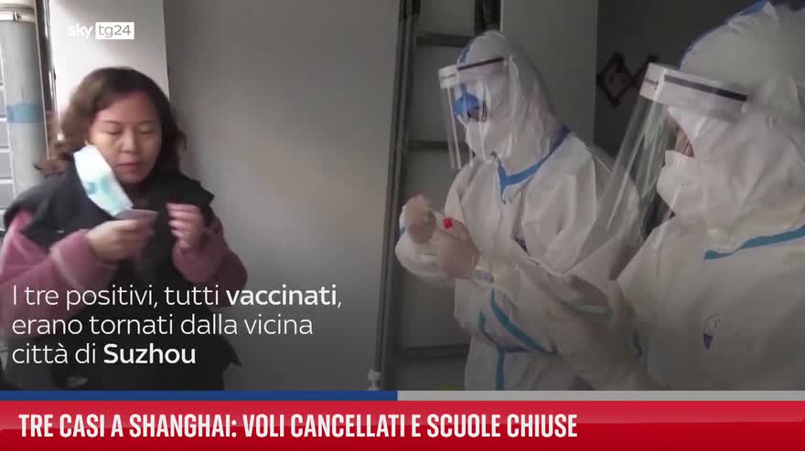 Tre casi a Shanghai: voli cancellati e scuole chiuse