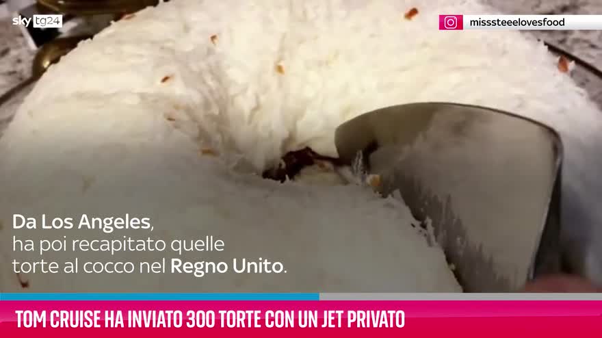 VIDEO Tom Cruise ha inviato 300 torte con un jet privato