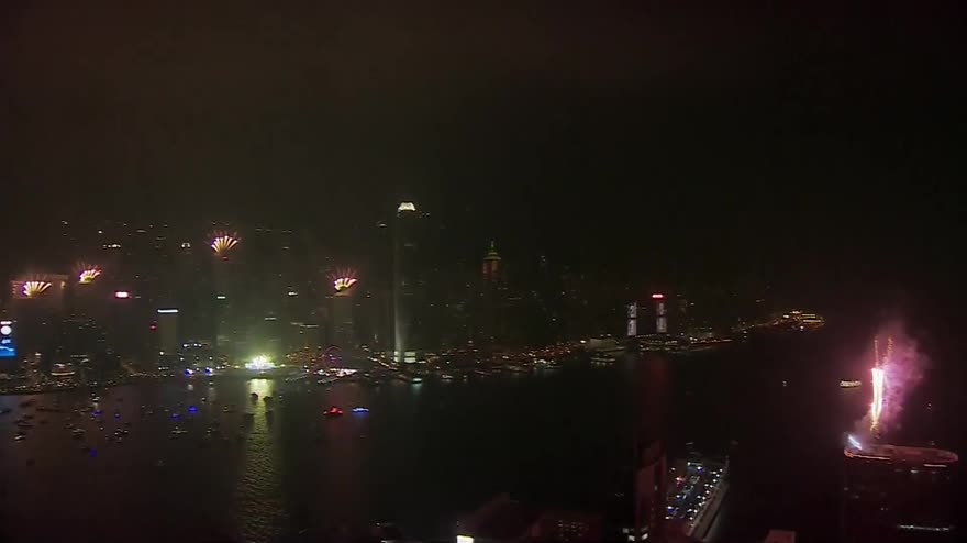 A Hong Kong è 2022: gli spettacolari fuochi d'artificio