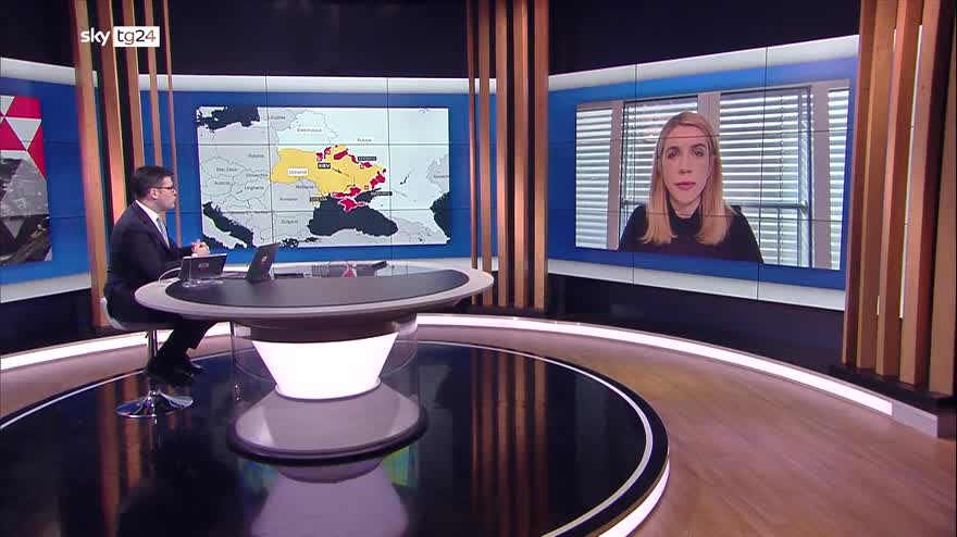 La deputata ucraina Kira Rudik a Sky TG24