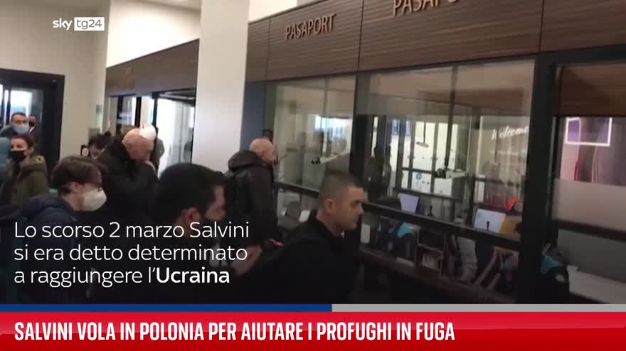 Salvini va in Polonia per aiutare i profughi ucraini in fuga