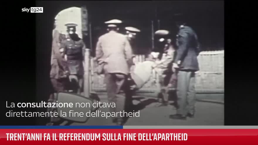 Referendum: 30 anni fa referendum su fine apartheid