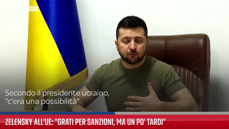 Guerra Ucraina, Zelensky a Ue: sanzioni tardive