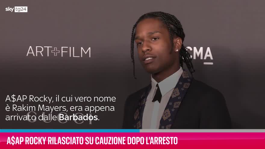 VIDEO A$AP Rocky rilasciato su cauzione dopo l'arresto