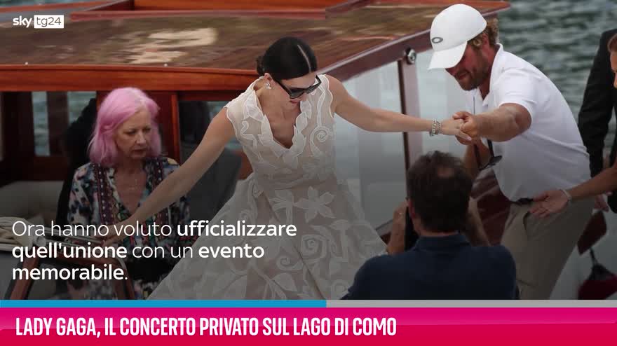 VIDEO Lady Gaga, il concerto privato sul lago di Como