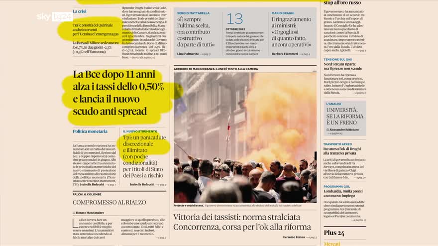La rassegna stampa di Sky TG24 del 22 luglio 2022