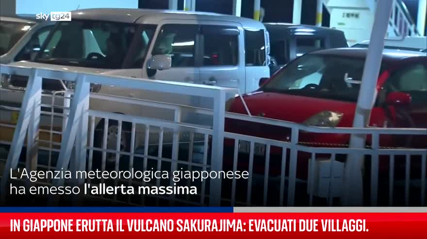 In Giappone erutta il vulcano Sakurajima: evacuati due villaggi