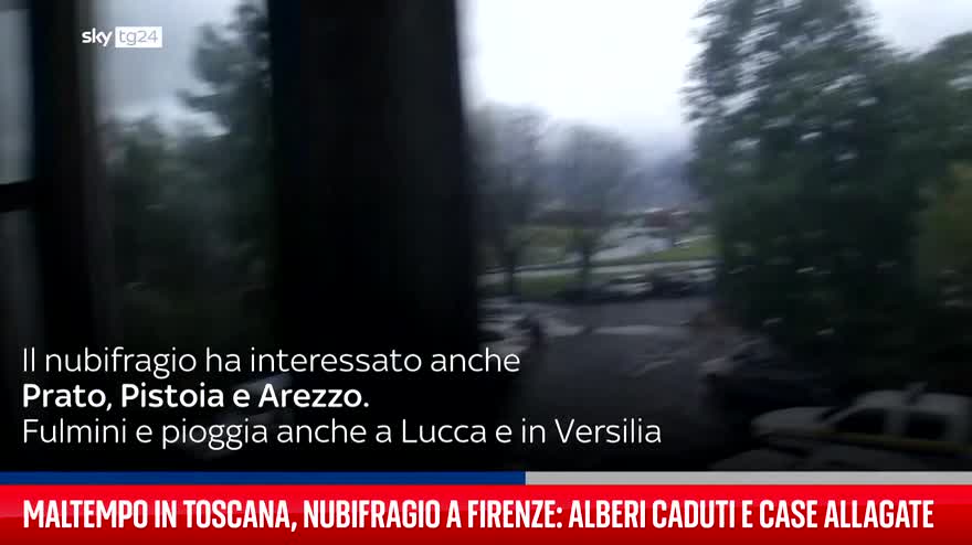 Maltempo in Toscana, nubifragio a Firenze: alberi caduti e case allagate
