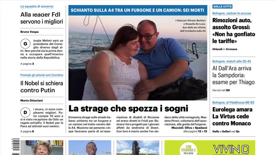Rassegna stampa, i giornali di sabato 8 ottobre