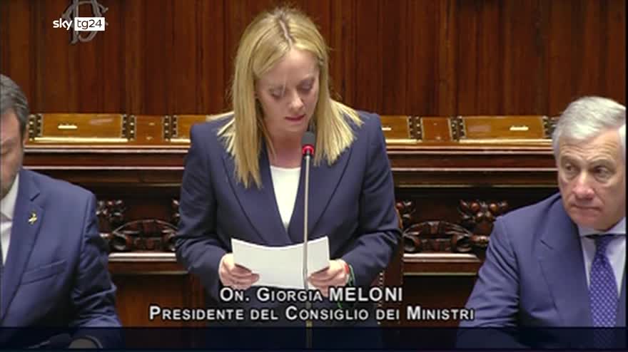 Giorgia Meloni, il discorso di oggi alla Camera per ottenere la fiducia del  governo. VIDEO | Sky TG24