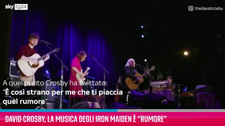 VIDEO David Crosby, la musica degli Iron Maiden è