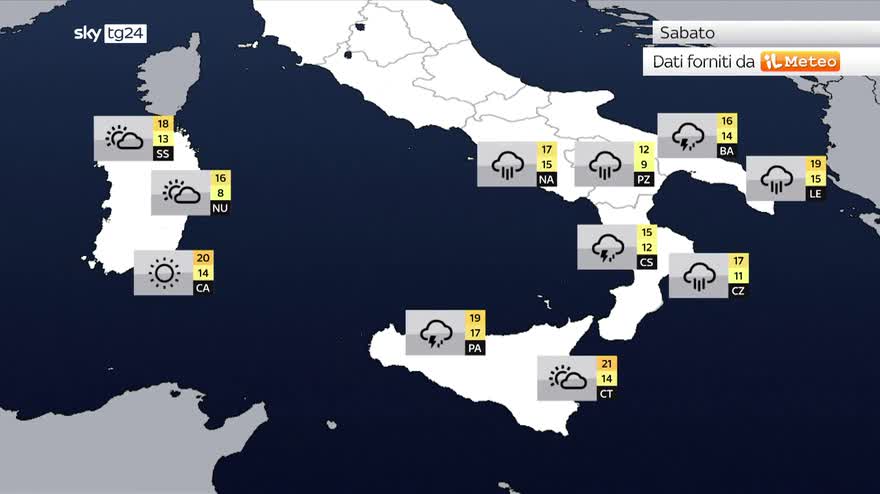 Meteo, weekend di maltempo con piogge e calo termico