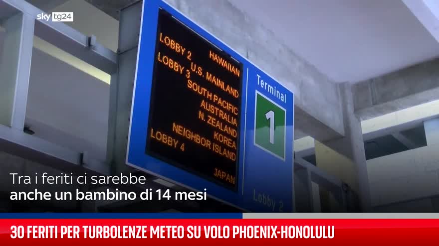 Hawaii, 30 feriti per turbolenza su volo Phoenix-Honolulu