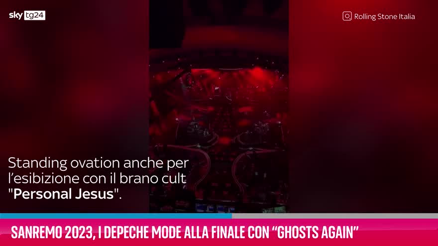 VIDEO Finale Sanremo 2023, Depeche Mode con "Ghosts Again"