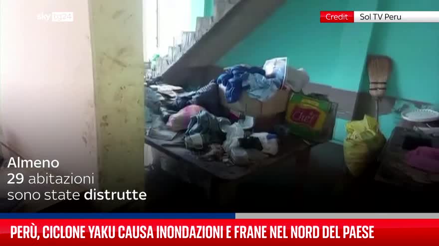 Perù, ciclone Yaku causa inondazioni e frane nel nord