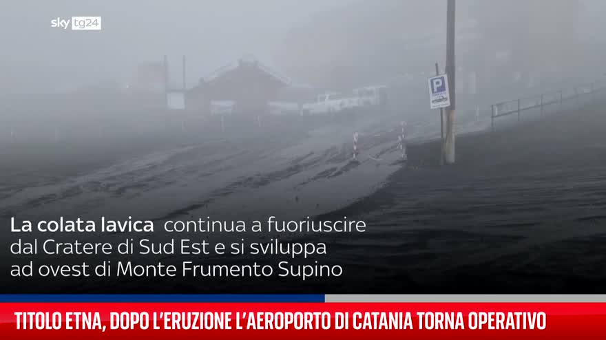 Etna, dopo l'eruzione l'aeroporto di Catania torna operativo