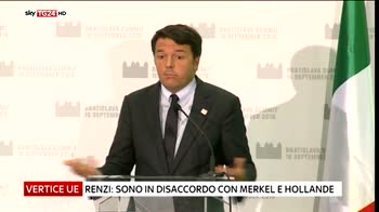 Vertice Ue, Renzi  sono in disaccordo con Merkel-Hollande