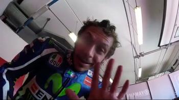 Rossi scende in pista in GoPro: allenamento show a Misano