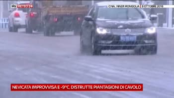 Nevicata improvvisa in Cina