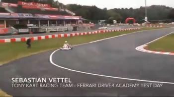 Vettel torna sui kart: sessione sotto la pioggia a Lonato
