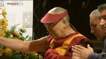 Dalai Lama a Milano riceve cittadinanza onoraria