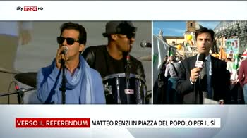 Renzi in piazza del Popolo per il sì