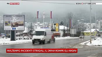 Nevicata in Bosnia, il Drina rompe gli argini