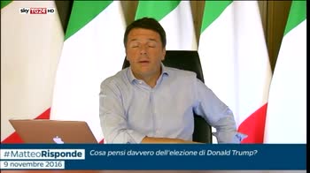 Renzi risponde alle mail su vittoria Trump