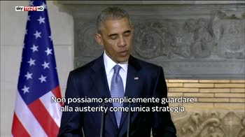 Obama, austerity non può essere sola strategia