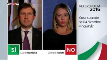 Referendum, Meloni e Nardella a confronto