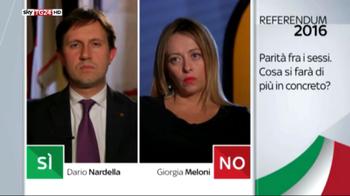 Referendum, Meloni e Nardella a confronto