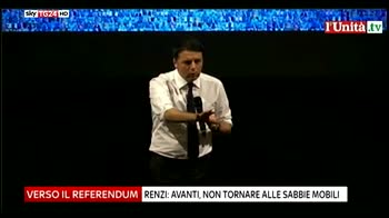 Referendum, Renzi, avanti, non tornare alle sabbie mobili