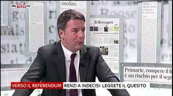 Renzi a indecisi  leggete il quesito