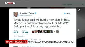 Trump attacca alla Toyota  fabbrica in Usa o dazi alti