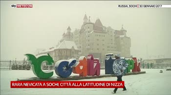 Forte nevicata a Sochi, Russia