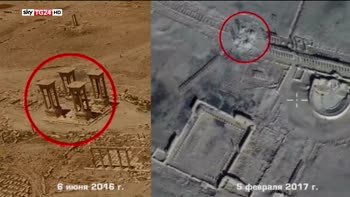 La distruzione di Palmira ripresa da un drone