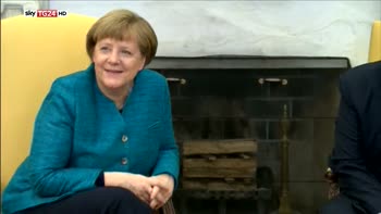 Duro primo faccia a faccia Trump-Merkel