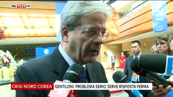 Crisi Nord Corea, Gentiloni  serve risposta ferma