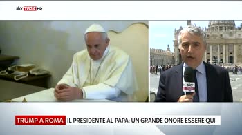 Trump a Roma, terminato l'incontro con il Papa
