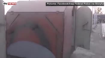 Iraqi police exhibit fleet of IS suicide vehicles