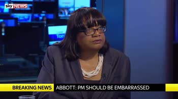 Diane Abbott tries to talk about counter-terror review