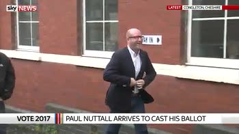 UKIP's Paul Nuttal casts his vote in Cheshire