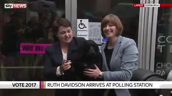 Ruth Davidson heads to the polls