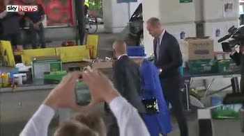 The Queen and Prince William visit fire centre