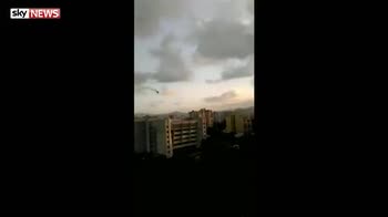 Police helicopter fires shots at Venezuela court