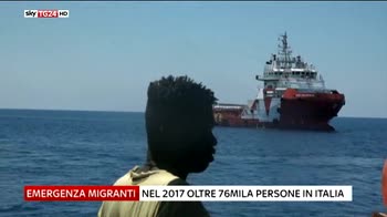 Migranti, nel 2017 oltre 76mila persone in Italia