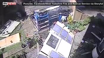 Poorly stored petrol causes shed to explode