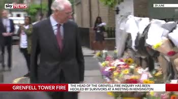 Inquiry judge heckled by Grenfell survivors