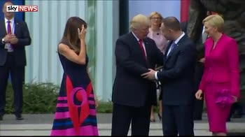 Trump left hanging by Polish First Lady